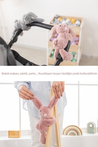 Sarılan & Kucaklayan Tavşan Oyuncak Mavi Mavi