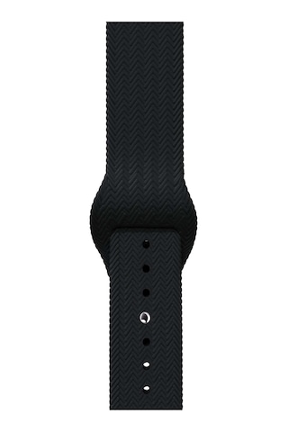 Schitec 42-49mm Yeninesil Akıllı Saat Kordonu Silikon Siyah