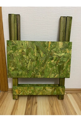 APAK AHŞAP osb yüzeyli katlanır masa doğa yeşili 60cm 50 cm Yeşil