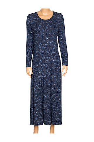 Barem Kadın Funda Belden Basene Büzgülü Penye Lacivert Elbise D57 Lacivert