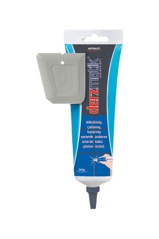 Derzmatik Gaga Uçlu Hazır Derz Dolgusu Antrasit 360 Gr