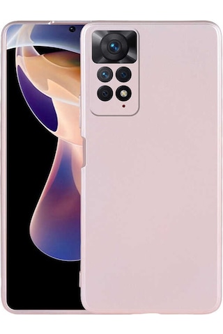 Noktaks - Xiaomi Uyumlu Xiaomi Redmi Note 11 Pro 5g - Kılıf Mat Soft Premier Silikon Kapak - Rose Gold T21888 Rose Gold