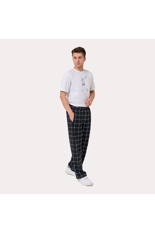 Siyah Fila Eşofman Altı Check Allover Print Su411117 Siyah