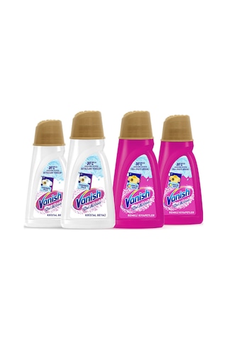 Vanish Sıvı Leke Çıkarıcı Renkliler İçin 2 X1000 Ml+beyazlar İçin 2 X 1000 Ml