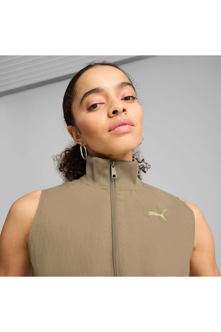 Puma Kadın Dare To Tam Fermuarlı Dokuma Yelek 629828 83 Kahverengi
