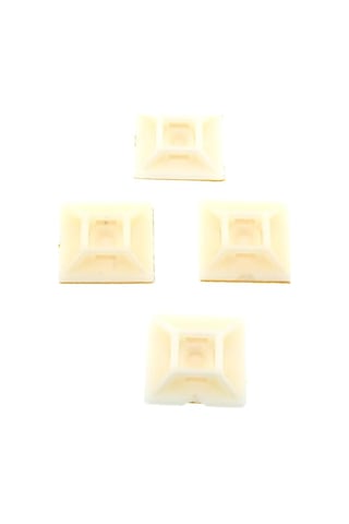 Kablo Bağı Yapışkanlı, Yapışkanlı Kroşe, 28 X 28 X 5 Mm, 20 Adet