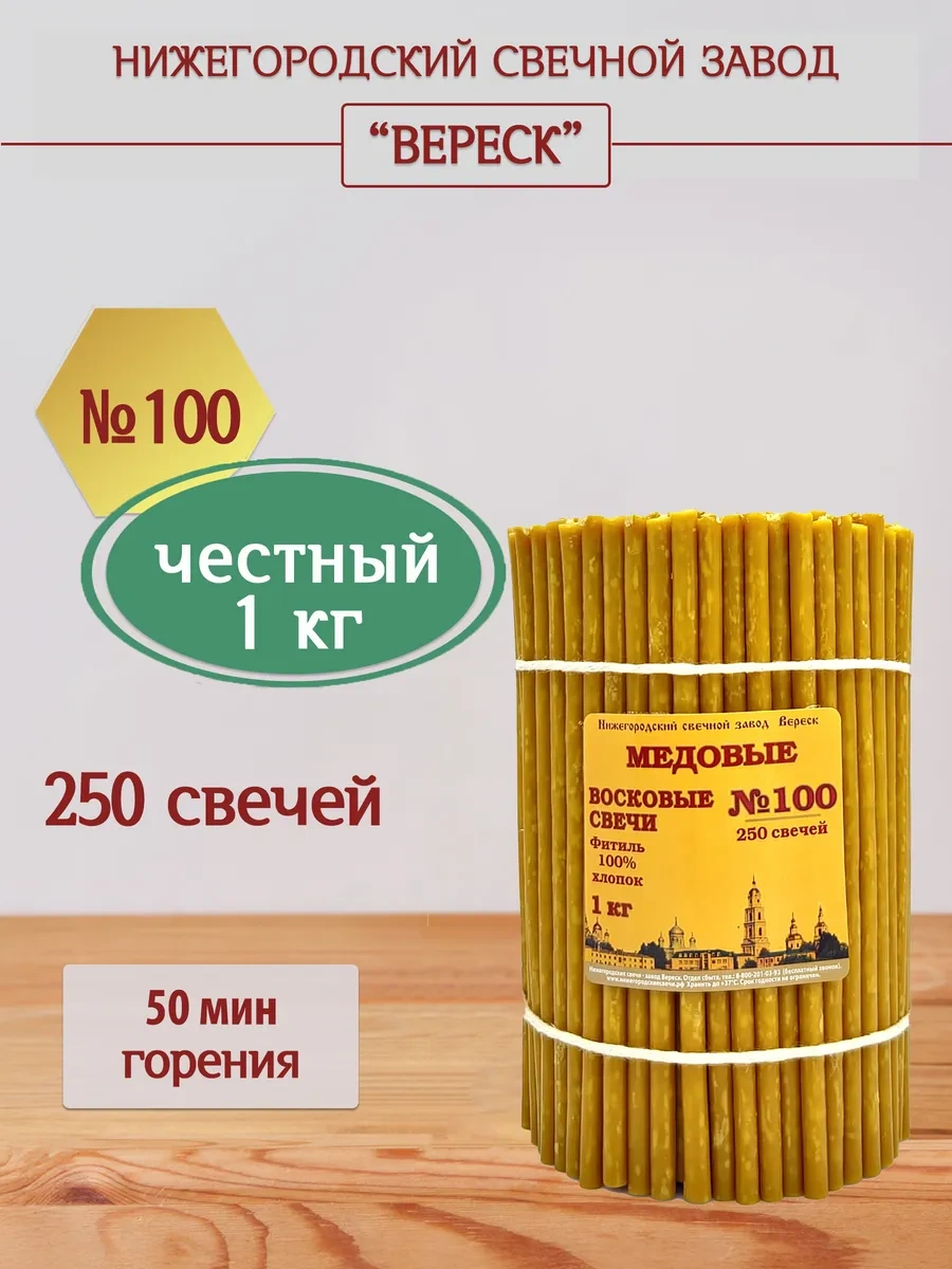 Nizegorodskie Sveci - Zavod Veresk Bal Mumlu Kilise Balmumu Mumları No.100 25615817 Gri