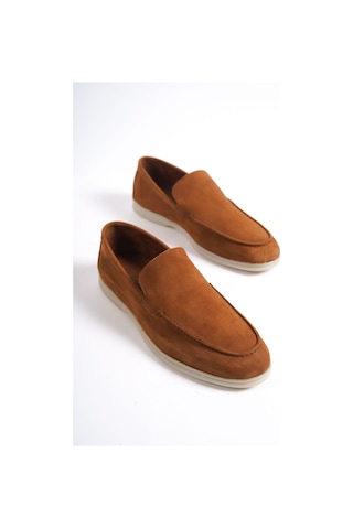 Mubiano Hakiki Deri -mbkry22103tb Taba Nubuk Erkek Loafer Taba