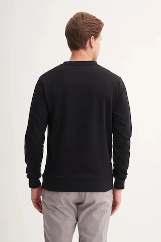 Cazador Slim Fit Mevsimlik 3 İplik Pamuk Karışımlı Sweatshirt-54185 Siyah