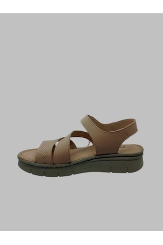 Pierre Cardin Pc-5142 Kadın Deri Sandalet Krem