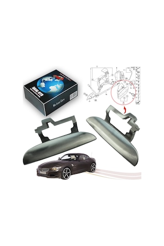Bmw Z4 E86 2002-2009 Metal Sol & Sağ Dış Kapı Kolu