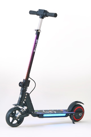 Elektrikli Çocuk Scooter 130w 3 Kademe Hız Ayarlanabilir Gidon Uzun Menzil Koruma Seti Hediye Siyah