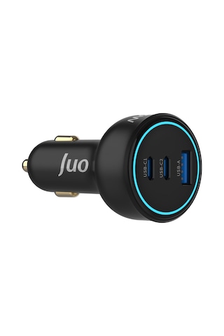 Juo 138w 3 Portlu Type-c + Usb-a Araç Şarj Aleti Pd 3.0 & Qc 4.0 Hızlı Araç İçi Şarj Cihazı