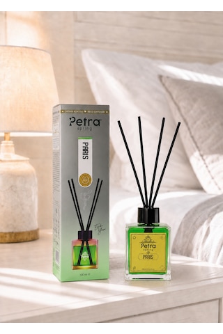 Paris 100ml Bambu Çubuklu Oda Kokusu - Premium Reed Diffuser / Long Lasting Home Fragrance Parfüm Bazlı Reed Diffuser Ev, Ofis , Banyo Ve Ortam Kokusu Black Ice