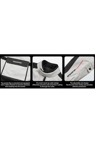 Scoyco Jk122 Motosiklet Montu 4 Mevsim Uzun Oxford 600-d Dayanıklı Kumaş Motorcu Mont Gri