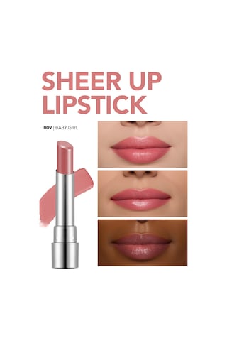 Flormar Nemlendirici Parlak Ruj (PEMBE) - Sheer Up Lipstick New - 009 Baby Girl - 8682536012072