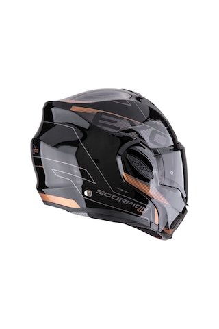 Scorpion Exo-tech Evo Traveller Çene Açılabilir Motosiklet Kaskı Siyah Bakır