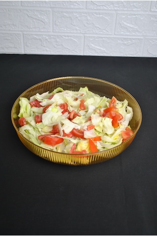 1 Adet Turuncu Plastik 28 Cm Sunum Kase Meyvelik Salata Tabağı Pi