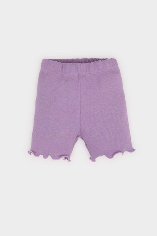 DeFacto Kız Bebek Fitilli Kaşkorse Beli Lastikli Şort E8247A525SMPR80 Mor