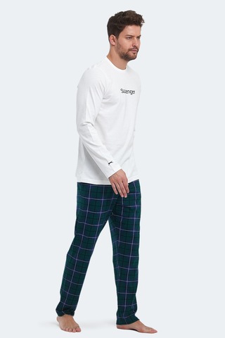 Slazenger Patrıck In Erkek Pamuklu Beyaz Pijama Beyaz