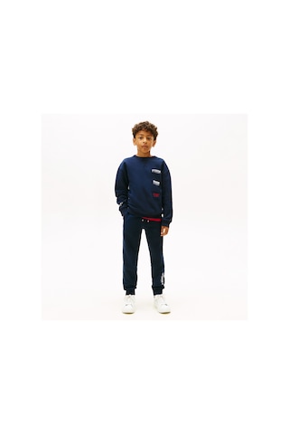 Tommy Hilfiger Monotype Print Graphic Çocuk Mavi Eşofman Altı Kb0kb10167 Mavi