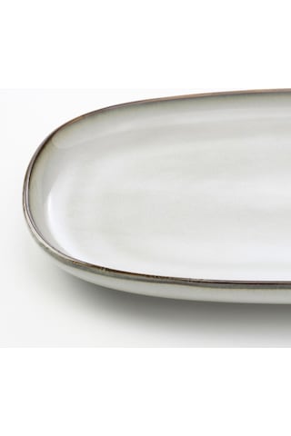 Servis Tabağı, Gri, 31x19 Cm Gri
