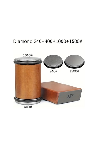 Xuweiwei Rotary Bileme Aleti Kahverengi 240 400 1000 1500 Manyetik Bıçak Tutucu 15 Ve 20 Derece Açılı Elmas Bileyici Taş Profesyonel Mutfak Aracı
