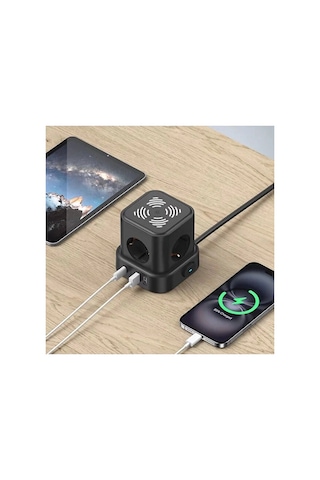 4lü Akım Korumalı Priz Gece Lambalı 2xusb 2xtype-c Çıkış Yük Diğer