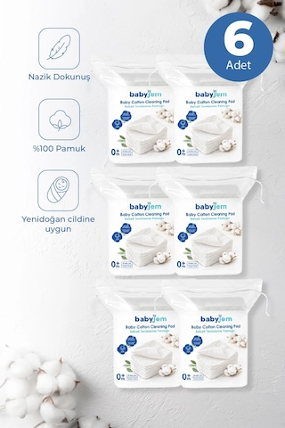 Babyjem Ultra Hassas Bebek Temizleme Pamuğu 6'lı Fırsat Paketi (360 Adet)