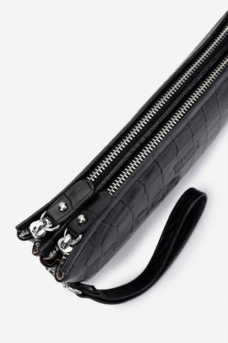 Valmenti Erkek Hakiki Deri Siyah Kroko El Çantası 147 892 Erk Cnt Y25 Sıyah Kroko Siyah