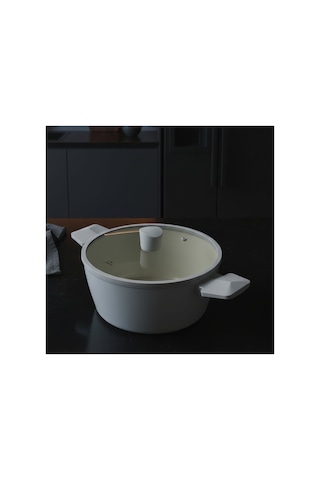 Jumbo Swiss Crystal Light Grey Derin Tencere 20 Cm Gri