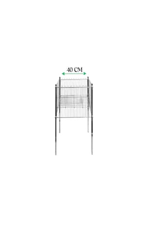 2 Adet Krom 40x40 Cm Profil Ayaklı Sepet, Ayaklı Sepet 2 Adet Krom 40x40 Cm Profil Ayaklı Sepet, Ayaklı Sepet
