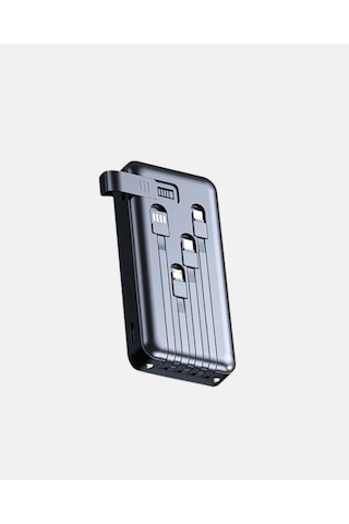 Powerbank 20000 Mah Led Fenerli Ve Çoklu Güvenlik Korumasına Sahip Siyah