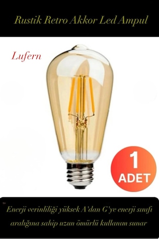 Rustik Retro Akkor Led Ampul Vintage Spiral Filament Blubs Yüksek Işıklandırma Lamba Gün Işığı E27