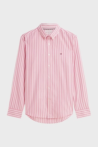 Tommy Hilfiger Çizgili Pamuklu Regular Fit Uzun Kollu Gömlek Erkek Gömlek Mw0mw43315 0d1 Pembe-beyaz