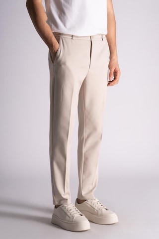 Beli Yarım Lastikli Slim Fit Chino Crop Erkek Pantolon - Açık Bej