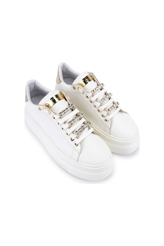 Tamer Tanca Kadın Suni Deri Beyaz Sneakers & Spor Ayakkabı 1009 001 Bn Ayk Sk23/24 Beyaz Cılt