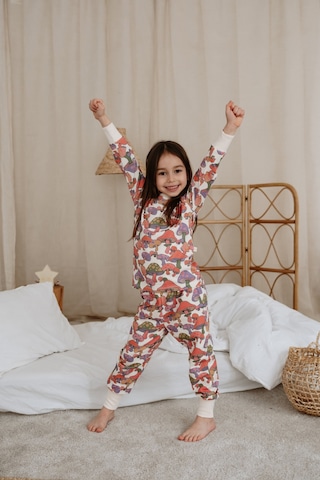 Mantar Baskılı Color Shapes Çocuk Pijama Seti Pembe