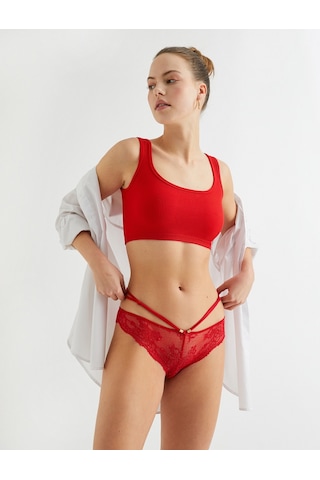 Koton Dantelli Külot Brief Biye Detaylı Kırmızı 3slk30086mk 3SLK30086MK414 Kırmızı