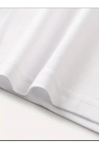 Medinenur Kaktüs Desen Baskılı Basic T-shirt Beyaz