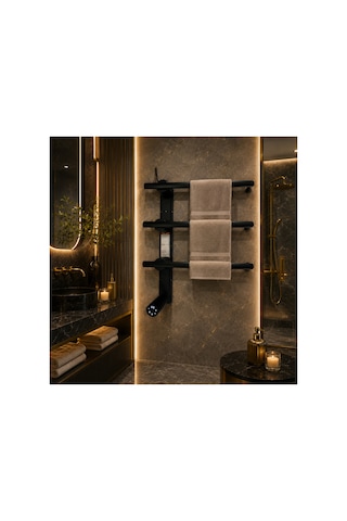Elektrikli Havlupan 50x48xh100 Cm 60 Watt 65 C Siyah