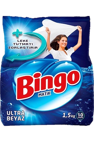 Bingo Çamaşır Deterjanı 1,5 Kg Ultra Beyaz