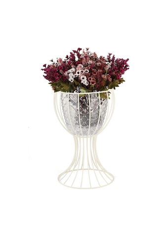 Anafor Saksılık Beyaz 43 Cm Şeffaf Saksı