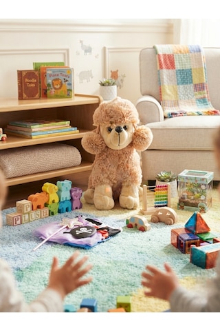 Peluş Uzun Kulaklı Köpek 45 Cm Tarçın Kahve