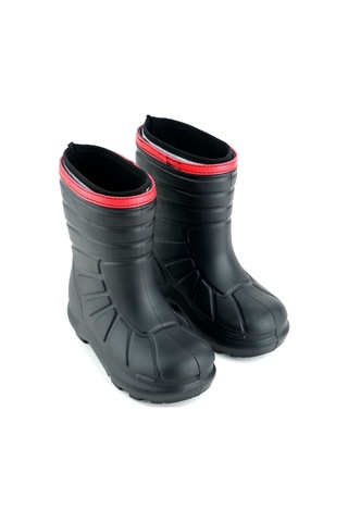 Gezer Erkek Çocuk Kışlık İçinde Çıkarılabilir Ek Çoraplı Su Geçirmez Yağmur Bot Çizme Siyah