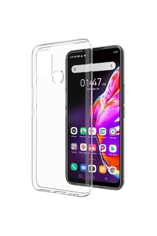 İnfinix Hot 10t Kılıf Süper Silikon Kapak - Renksiz Renksiz Renksiz
