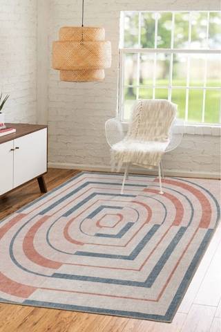 Foldy Modern Desenli Dokuma Taban Dekoratif Renkli Halı Fl 41 Çok Renkli