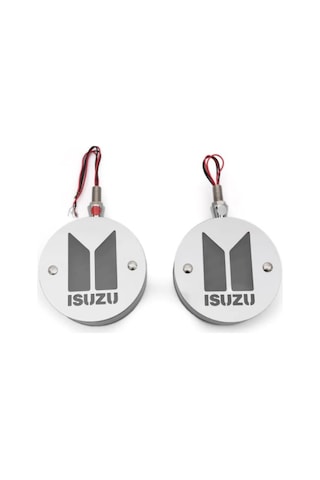 ISUZU AYNA ALTI KÜPE KIRMIZI-BEYAZ TAKIM(SAĞ-SOL) LOGOLU ARMA