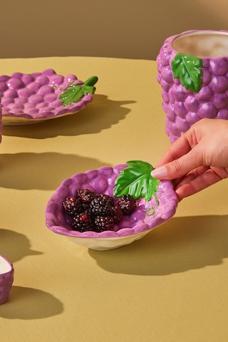 Karaca Grape Üzüm Desenli Kase 17 Cm Mor