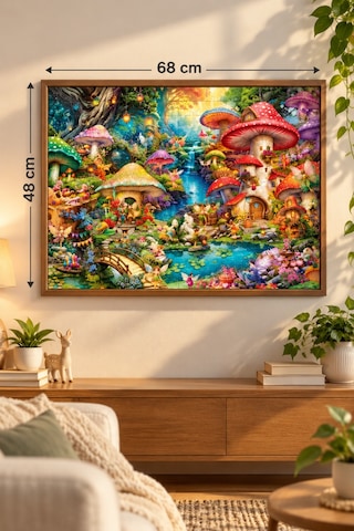 1000 Parça Masal Diyarı Puzzle 48 X 68 Cm Yüksek Baskı Kaliteli Eğlenceli Puzzle